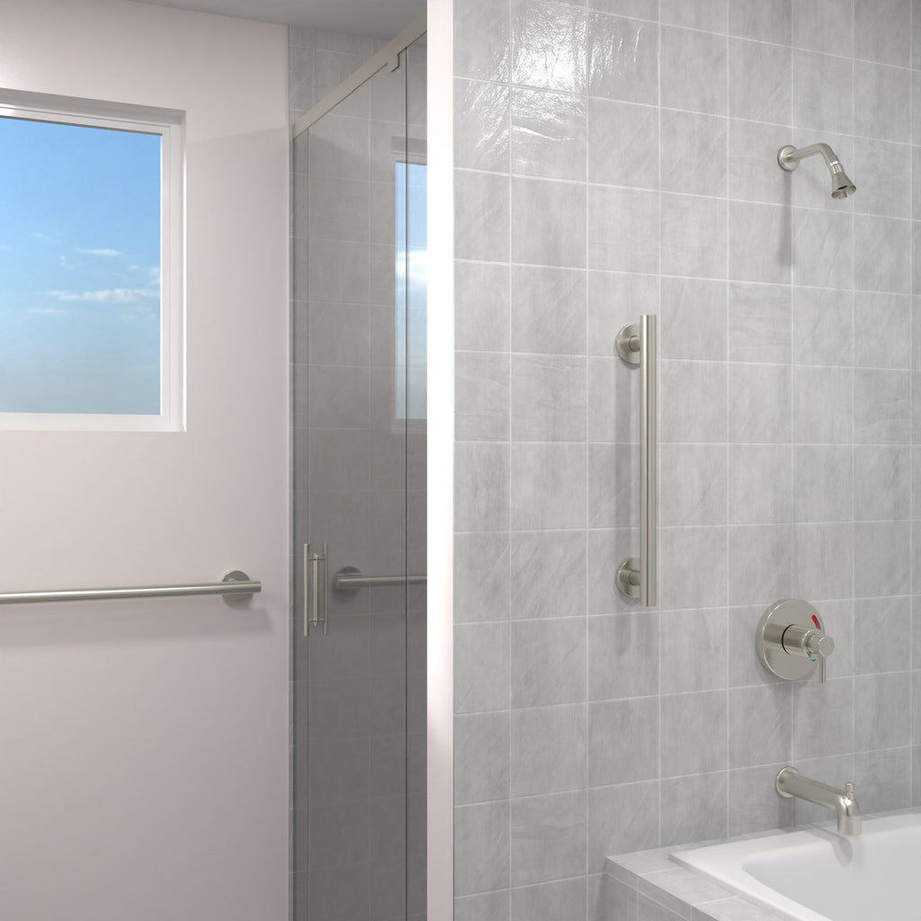 HORIZON  12 in. x 1.25 in. Grab Bar, ADA Compliant for Bath and Shower Safety (500 lb. Capacity) in Brushed Stainless HGB-12-BS
