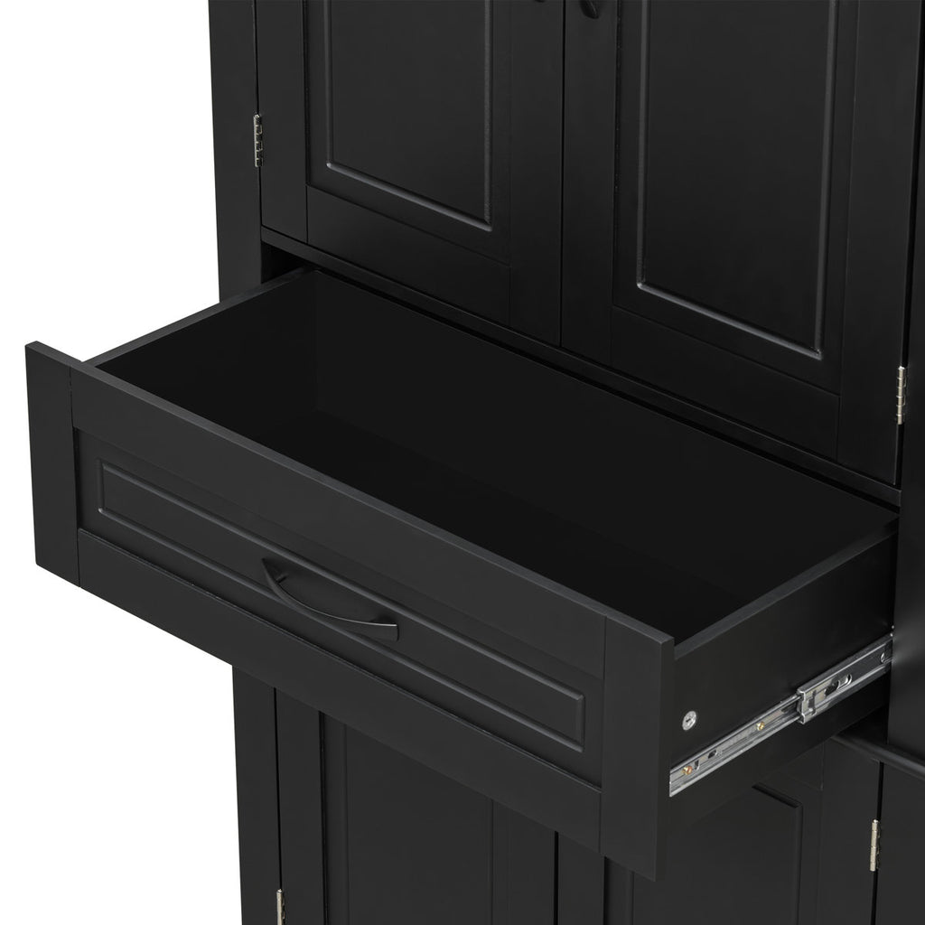 Harlowe Modern Bathroom Storage Cabinet with Adjustable Shelf, Drawer and Multi-Functional Storage