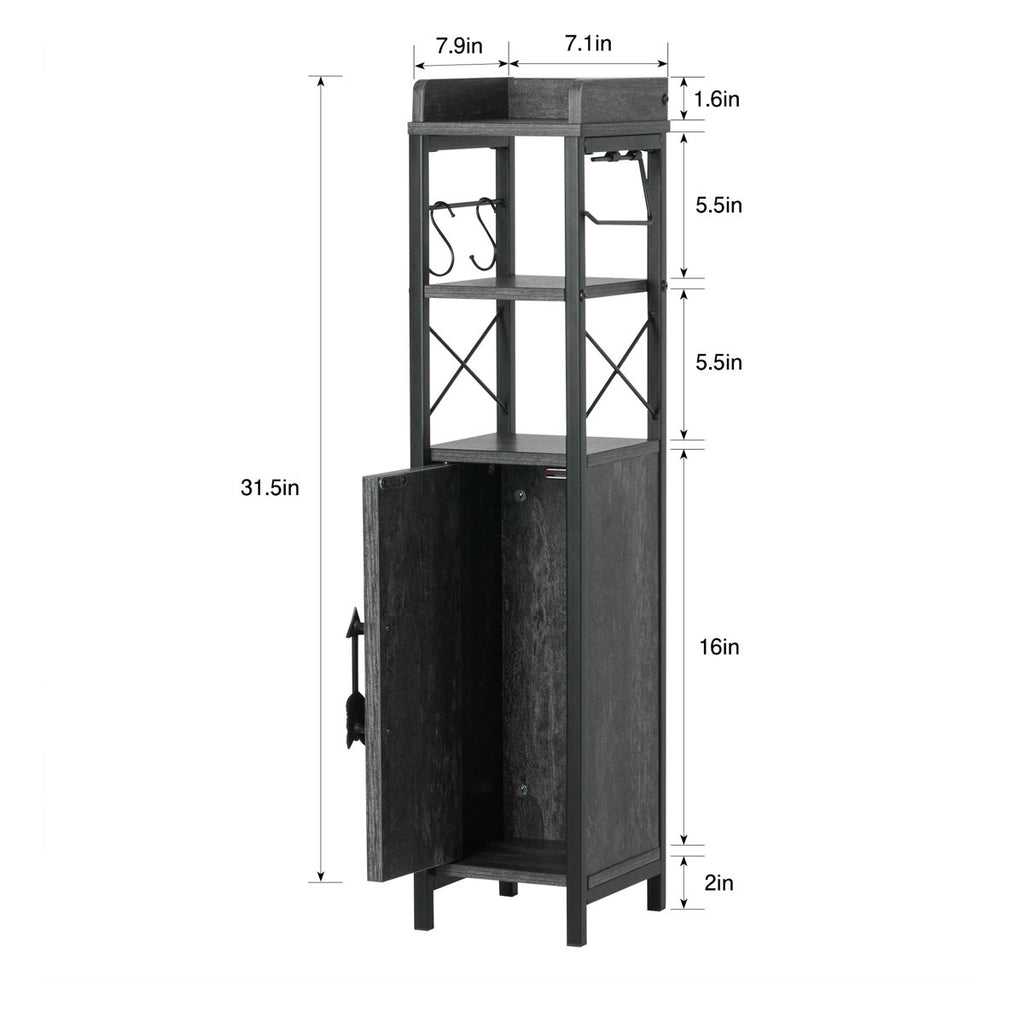Haslom Freestanding Linen Cabinet