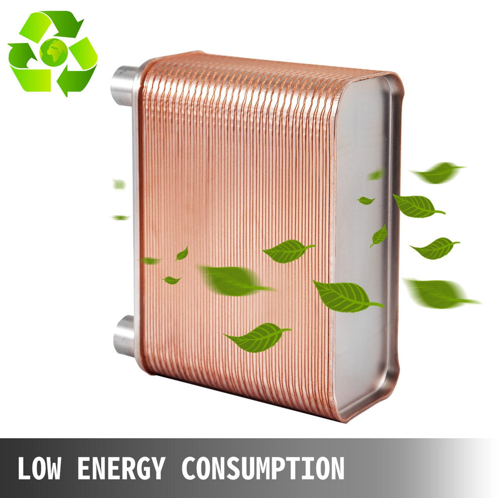 Heat Exchanger 3/X7.5/ 60 Plates Brazed Plate Heat Exchanger 316L 1/2/ BSP FPT Heat Exchanger EATB12 Beer Wort Chiller For Hydronic Heating