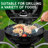 Heavy Duty Kettle Barbecue Grill, Porcelain Enamel Charcoal Grill With Side Shelves Hooks For Patio Backyard Outdoor Bbq Party