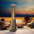 Hexagon Propane Heater, Outdoor Patio Pyramid Flame Heater with Wheels and Cover, 48000 Portable Propane Heater for Large Space, Outside Party, Backyard and Garden