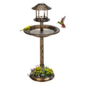 Hiles Polypropylene Birdbath with Solar Light
