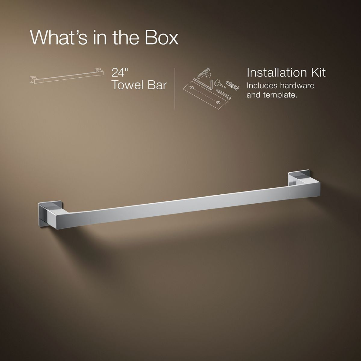 Honesty Towel Bar K-26634-CP