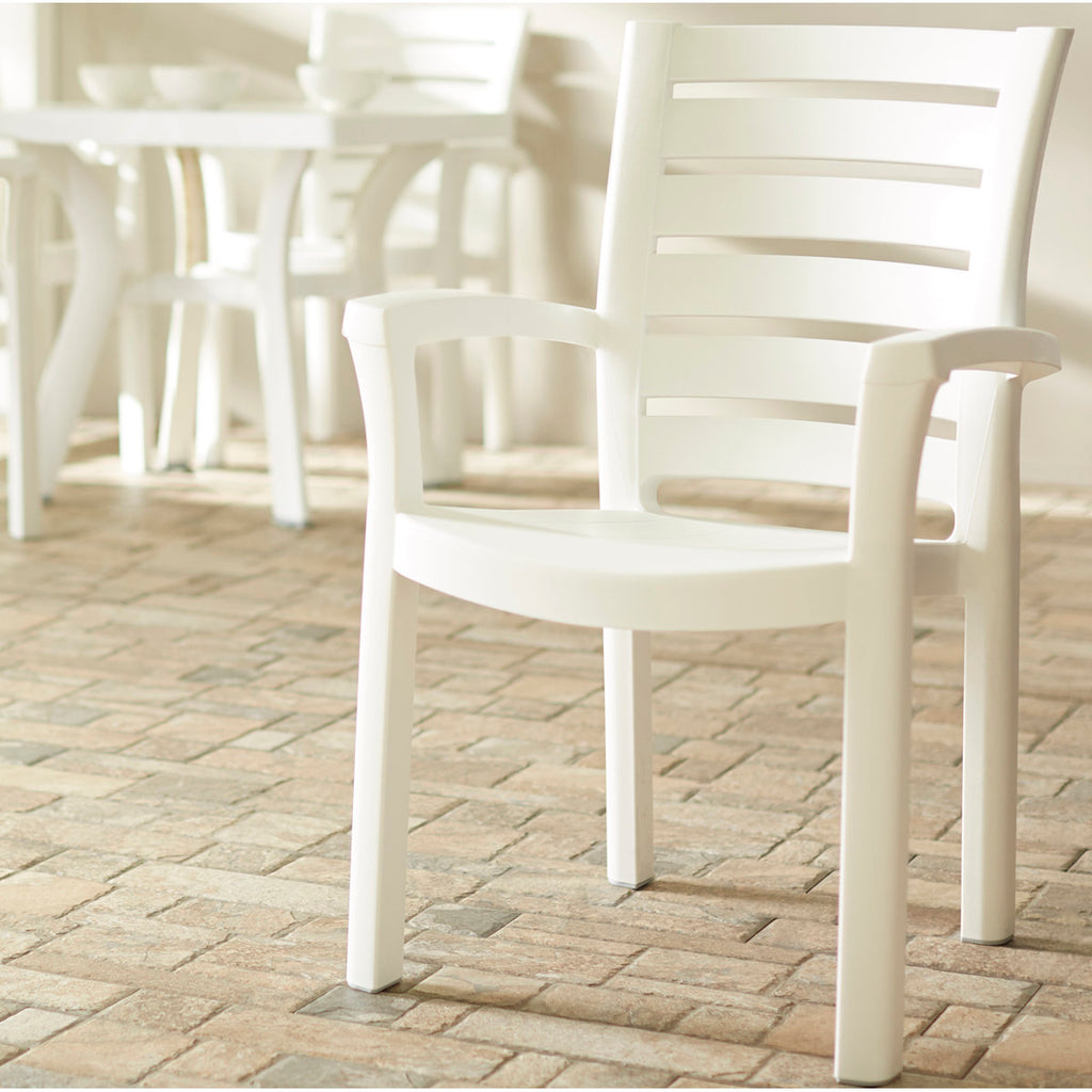 Isabell Stacking Patio Dining Armchair (Set of 2)