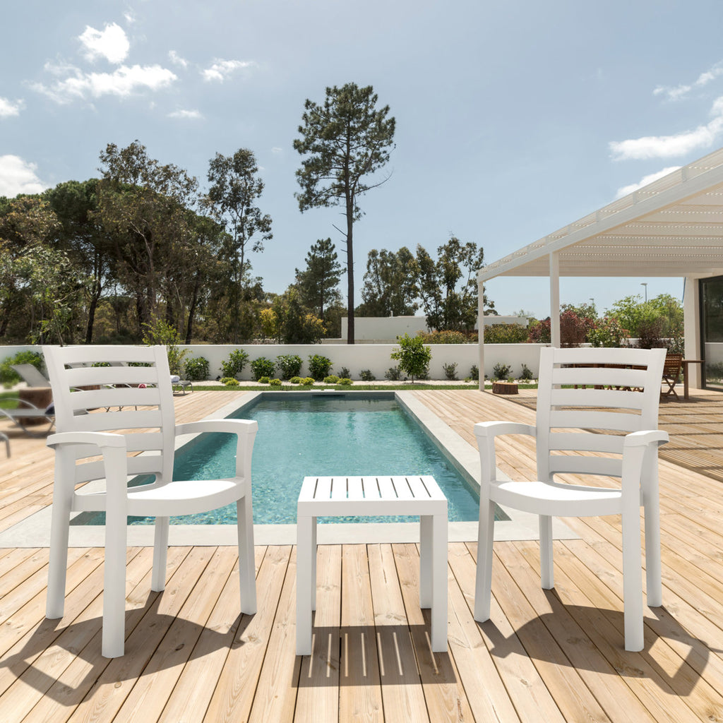 Isabell Stacking Patio Dining Armchair (Set of 2)