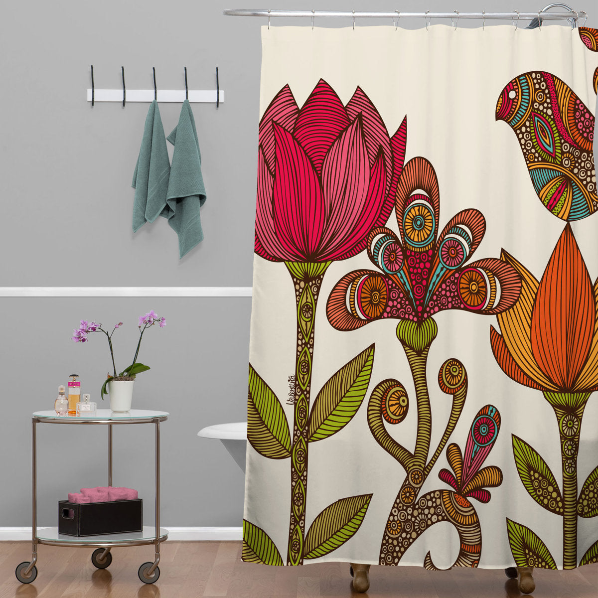 Jonesville Floral Shower Curtain