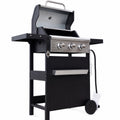 KEESTP Propane Grill 3 Burner Barbecue Grill Stainless Steel Gas Grill with Cover for Outdoor BBQ
