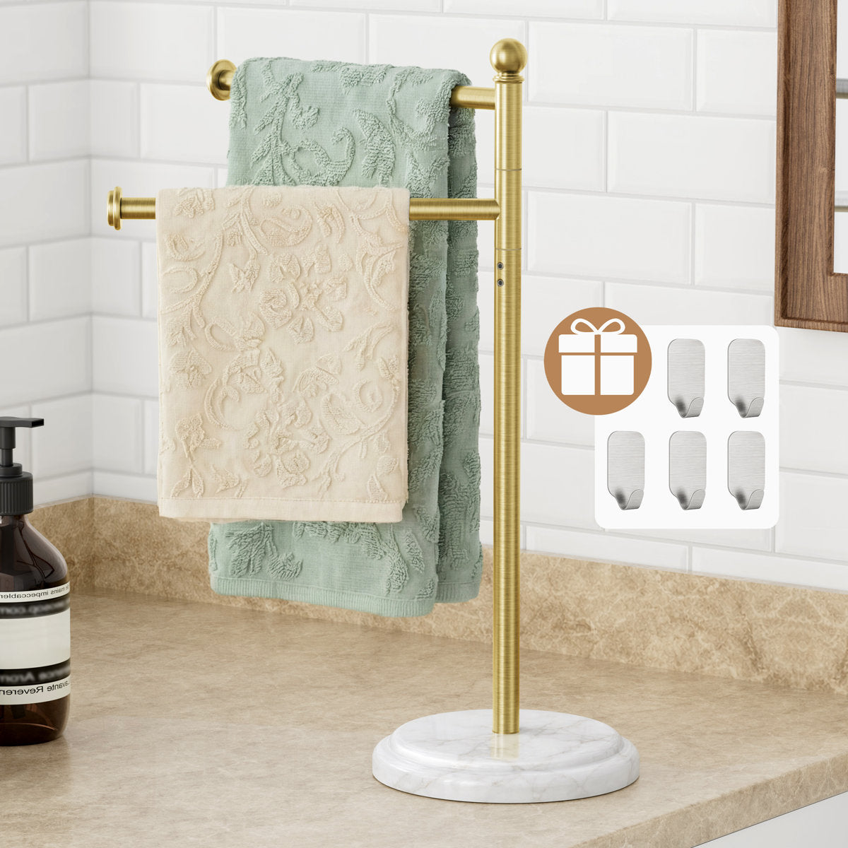 KES Bathroom Towel Holder Free Standing BTH242-BZ-C1