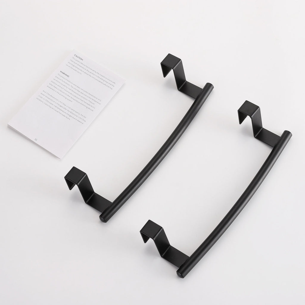 KES Over-The-Door Towel Bar Towel Rack Kitchen Bathroom Over the Cabinet (Set of 2) KTH500S26WF-BK-P2
