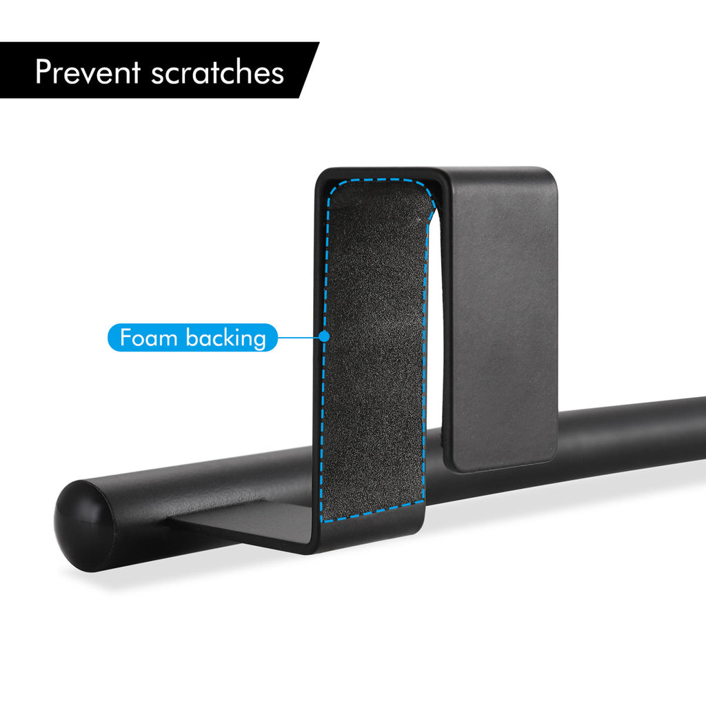 KES Over-The-Door Towel Bar Towel Rack Kitchen Bathroom Over the Cabinet (Set of 2) KTH500S26WF-BK-P2