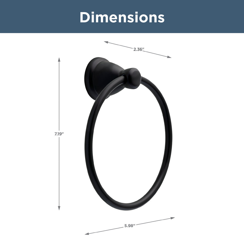 Kinla Wall Mounted Towel Ring KIN46-MB