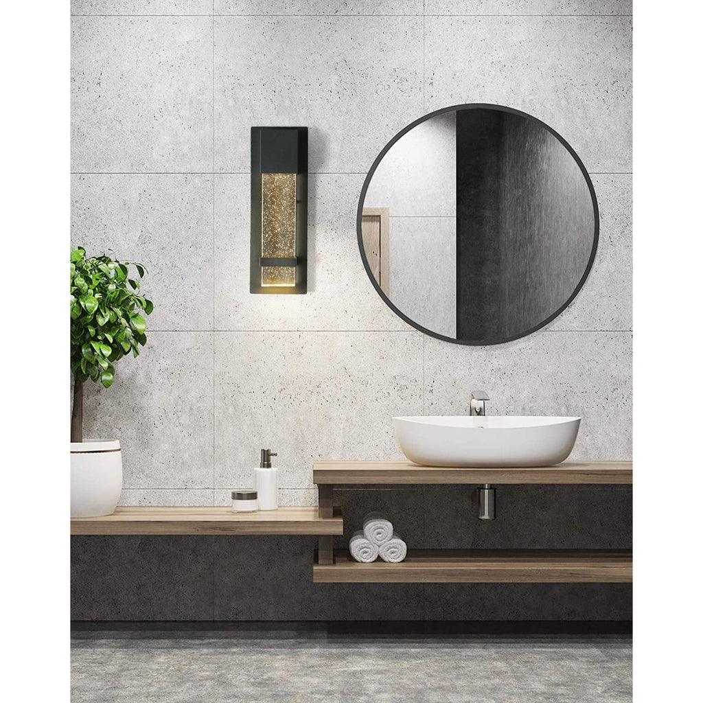 Klint Wall Light Led 12W Crystal Wall Sconce Outdoor Waterproof Black Dimmable