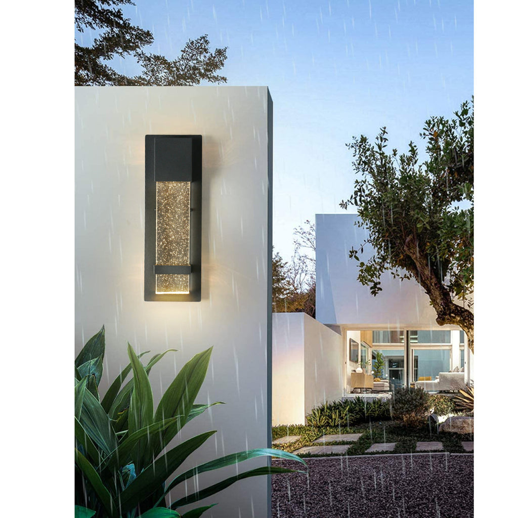 Klint Wall Light Led 12W Crystal Wall Sconce Outdoor Waterproof Black Dimmable