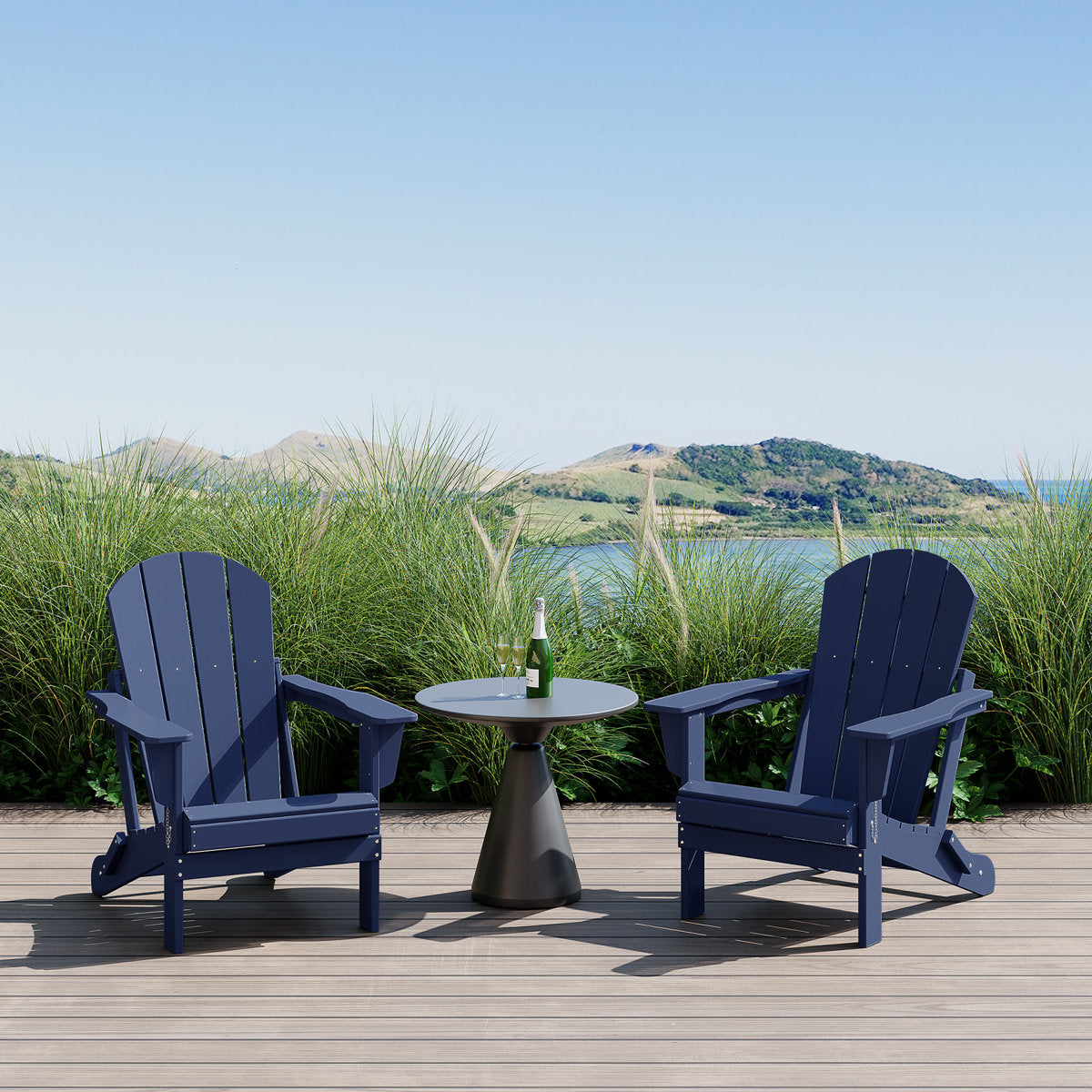 Laguna Foldable Outdoor Adirondack Set (Set of 2)