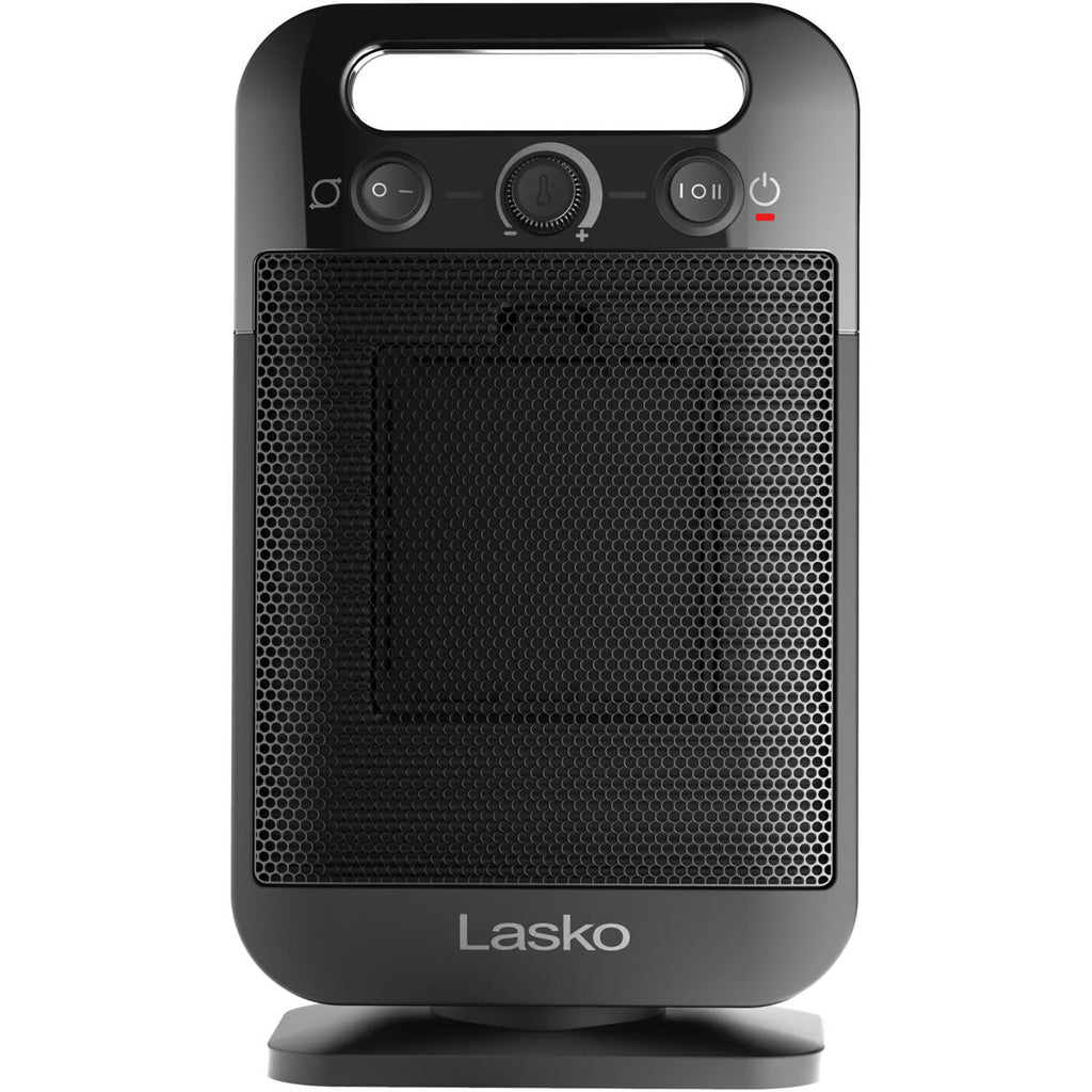 Lasko CD12100 Oscillating Personal Space Heater with Adjustable Thermostat, Black