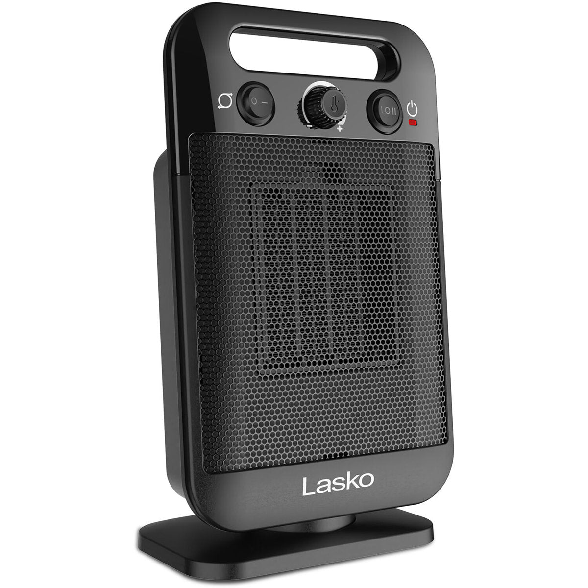 Lasko CD12100 Oscillating Personal Space Heater with Adjustable Thermostat, Black