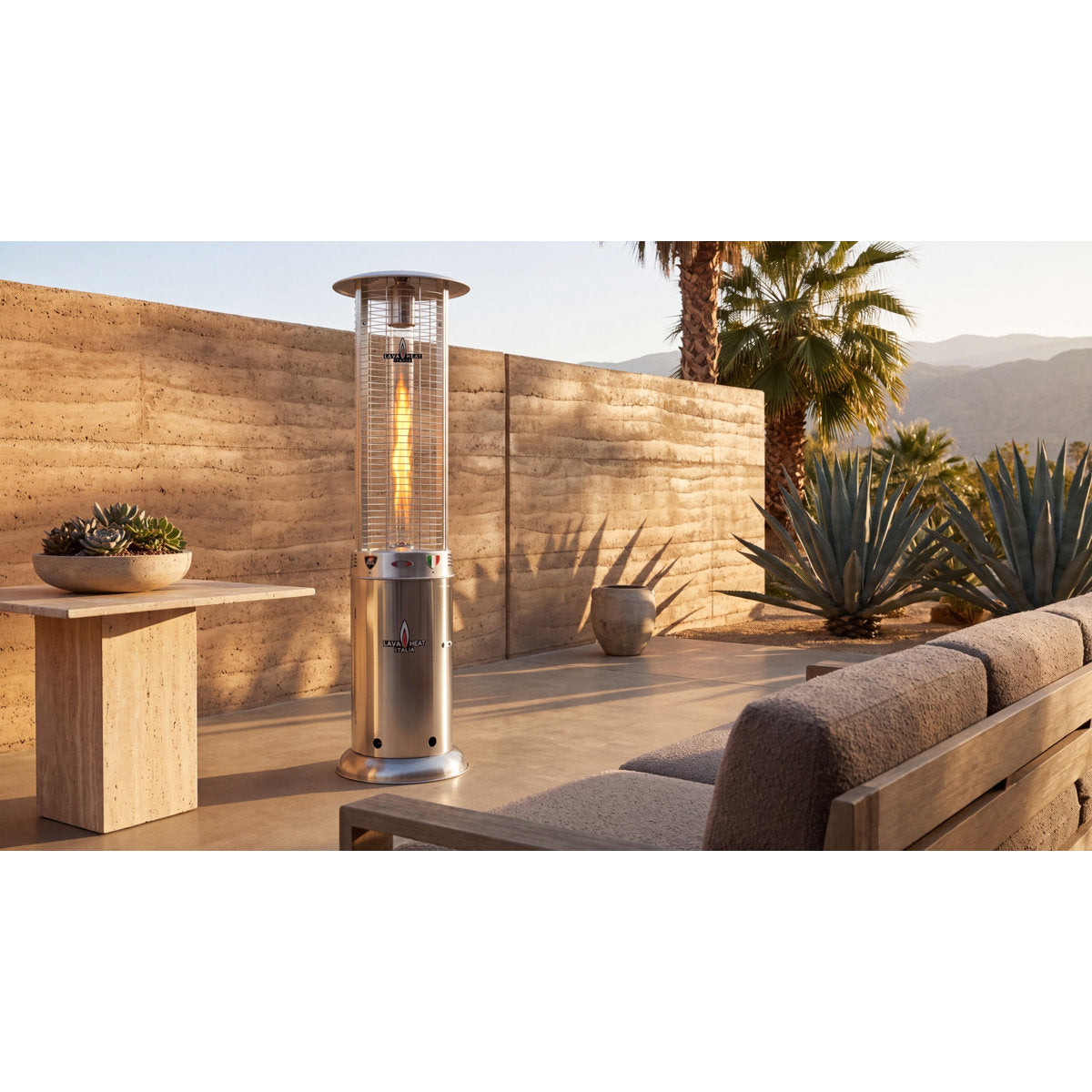 Lava Heat Italia Opus Lite Patio Heater - Stainless Steel, Liquid Propane (Flat-Pack)