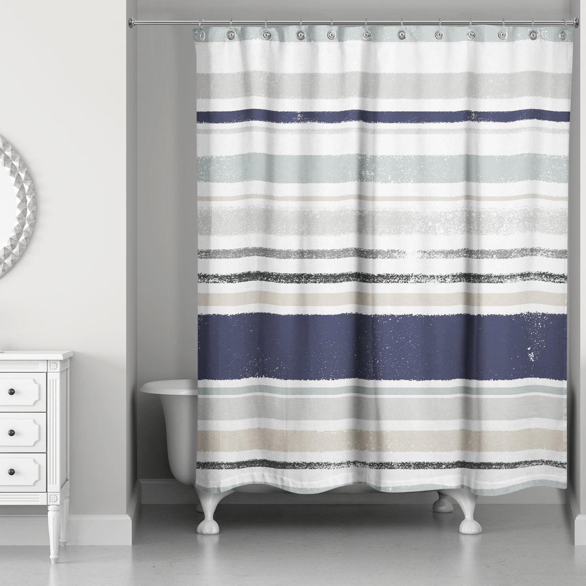 Lecuyer Striped Shower Curtain