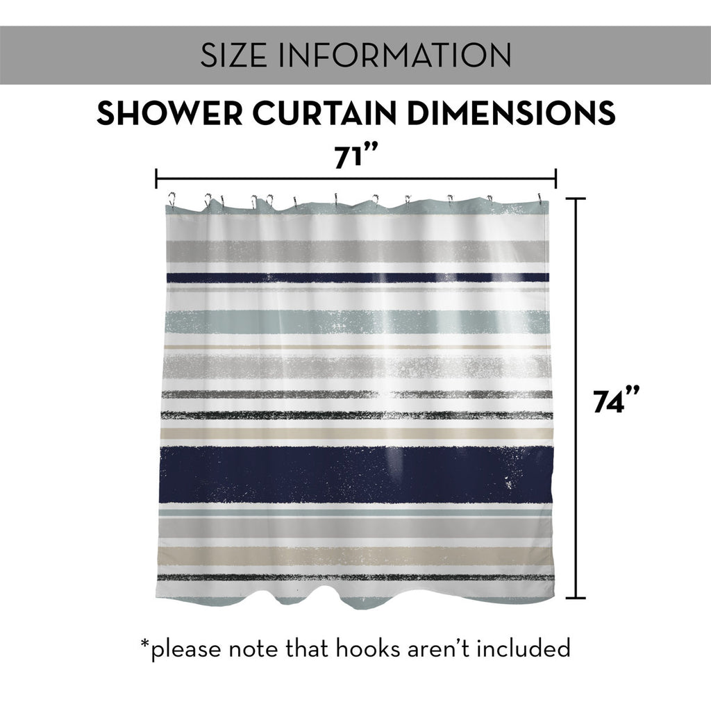 Lecuyer Striped Shower Curtain