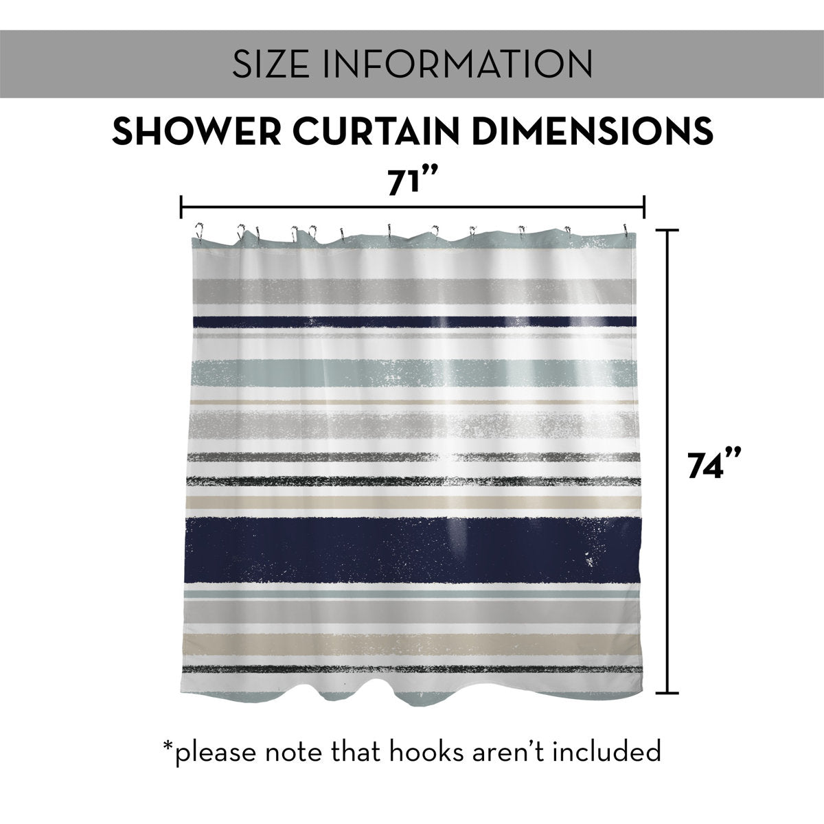 Lecuyer Striped Shower Curtain