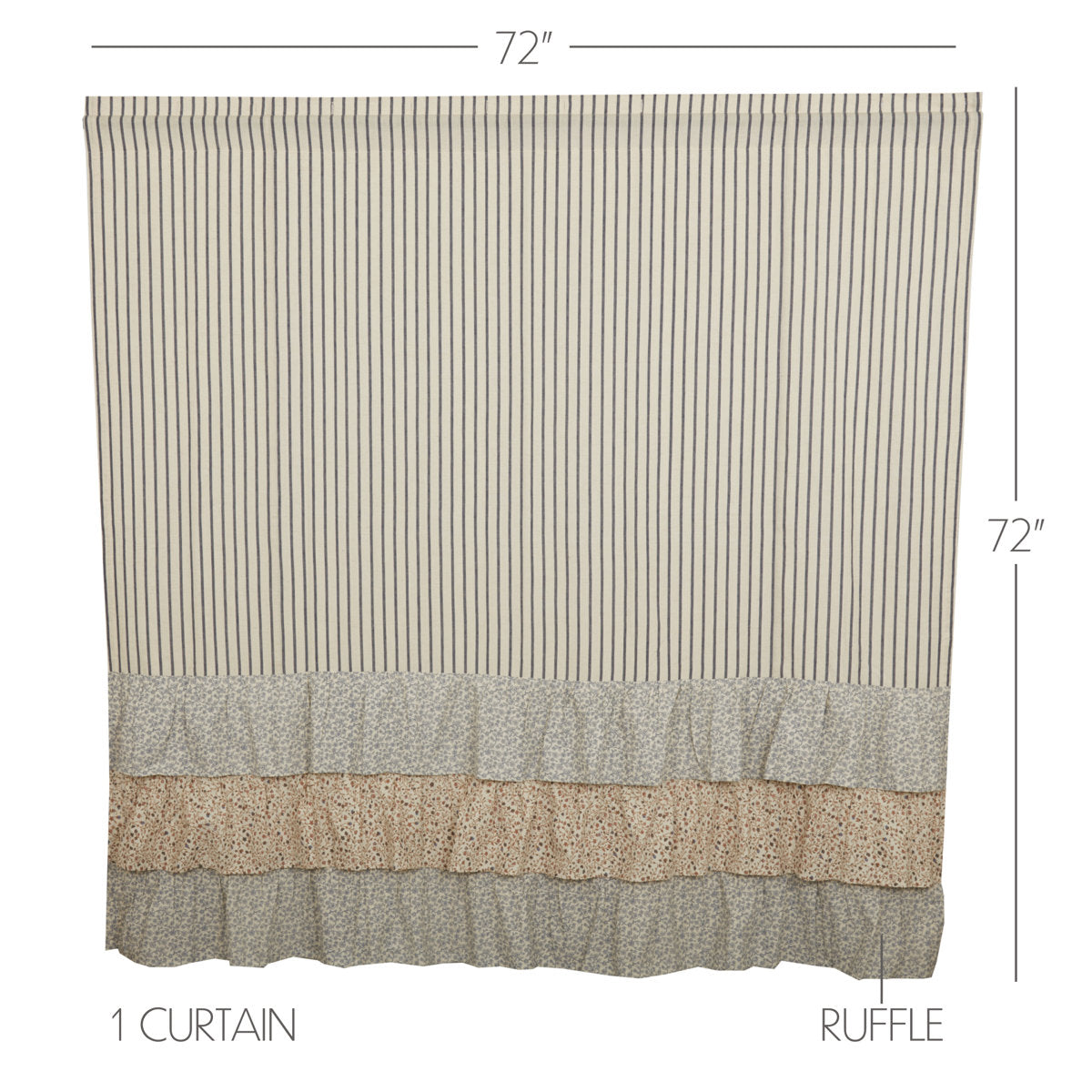 Liseron Striped Shower Curtain