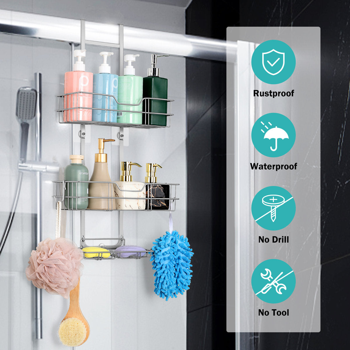 Ljubinka Stainless Steel Shower Caddy