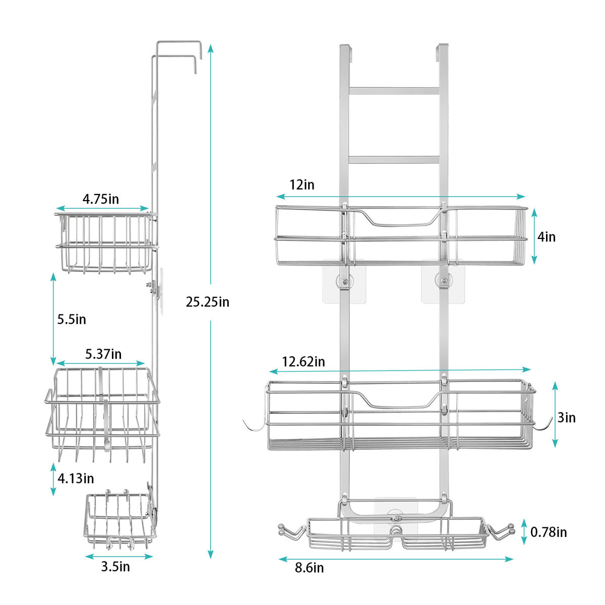 Ljubinka Stainless Steel Shower Caddy