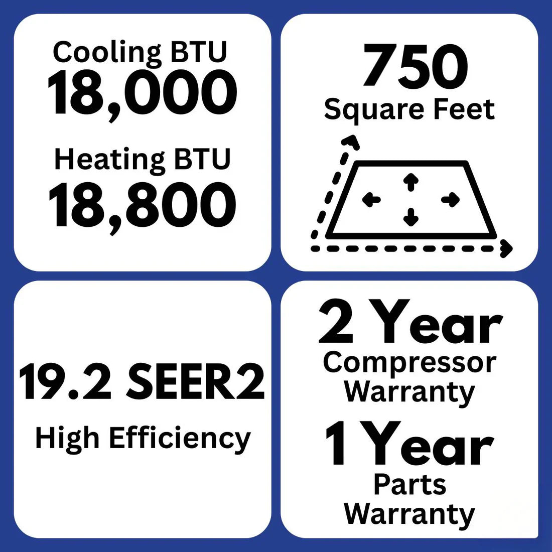 MRCOOL Advantage 5G 18,000 BTU 19.2 SEER2 Ductless Mini Split Air Conditioner and Heat Pump - 230V