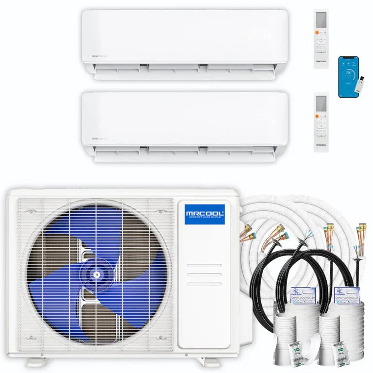 MRCOOL DIY 5th Gen Multi-Zone 2-Zone 27,000 BTU 23 SEER2 (12K + 18K) Ductless Mini-Split Air Conditioner and Heat Pump