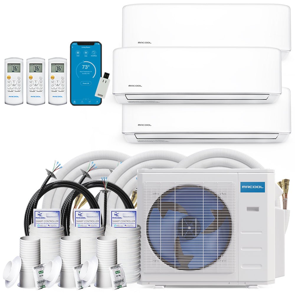 MRCOOL DIY 5th Gen Multi-Zone 3-Zone 27,000 BTU 23 SEER2 (9K + 9K + 12K) Ductless Mini-Split Air Conditioner and Heat Pump