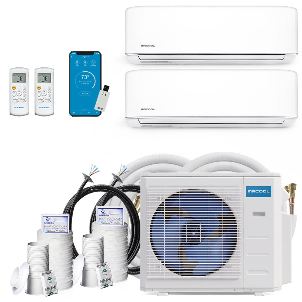 MRCOOL DIY 5th Gen Multi-Zone 2-Zone 36,000 BTU 23 SEER2 (12K + 24K) Ductless Mini-Split Air Conditioner and Heat Pump