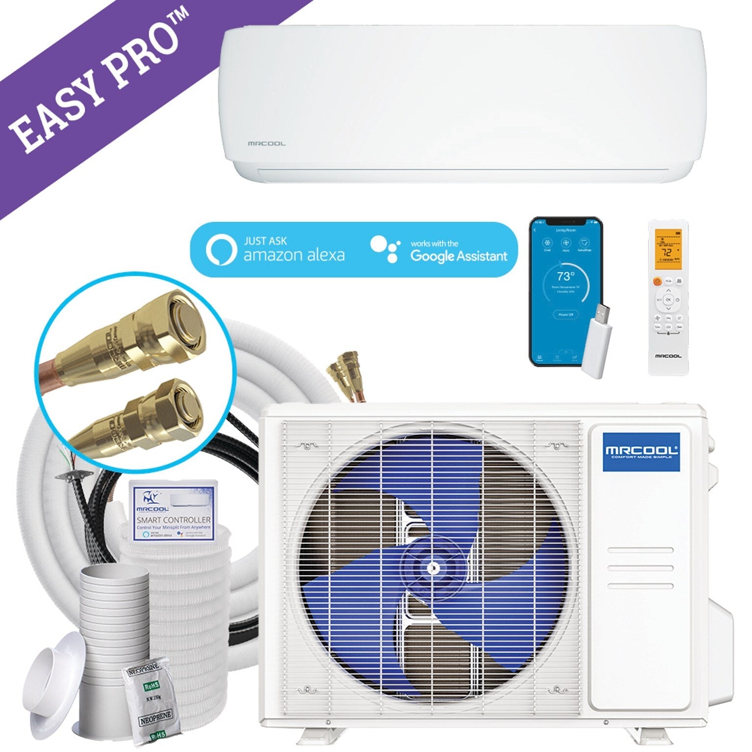 MRCOOL DIY Easy Pro 24K 24,000 BTU 18.9 SEER2 Ductless Mini Split Air Conditioner and Heat Pump - 230V