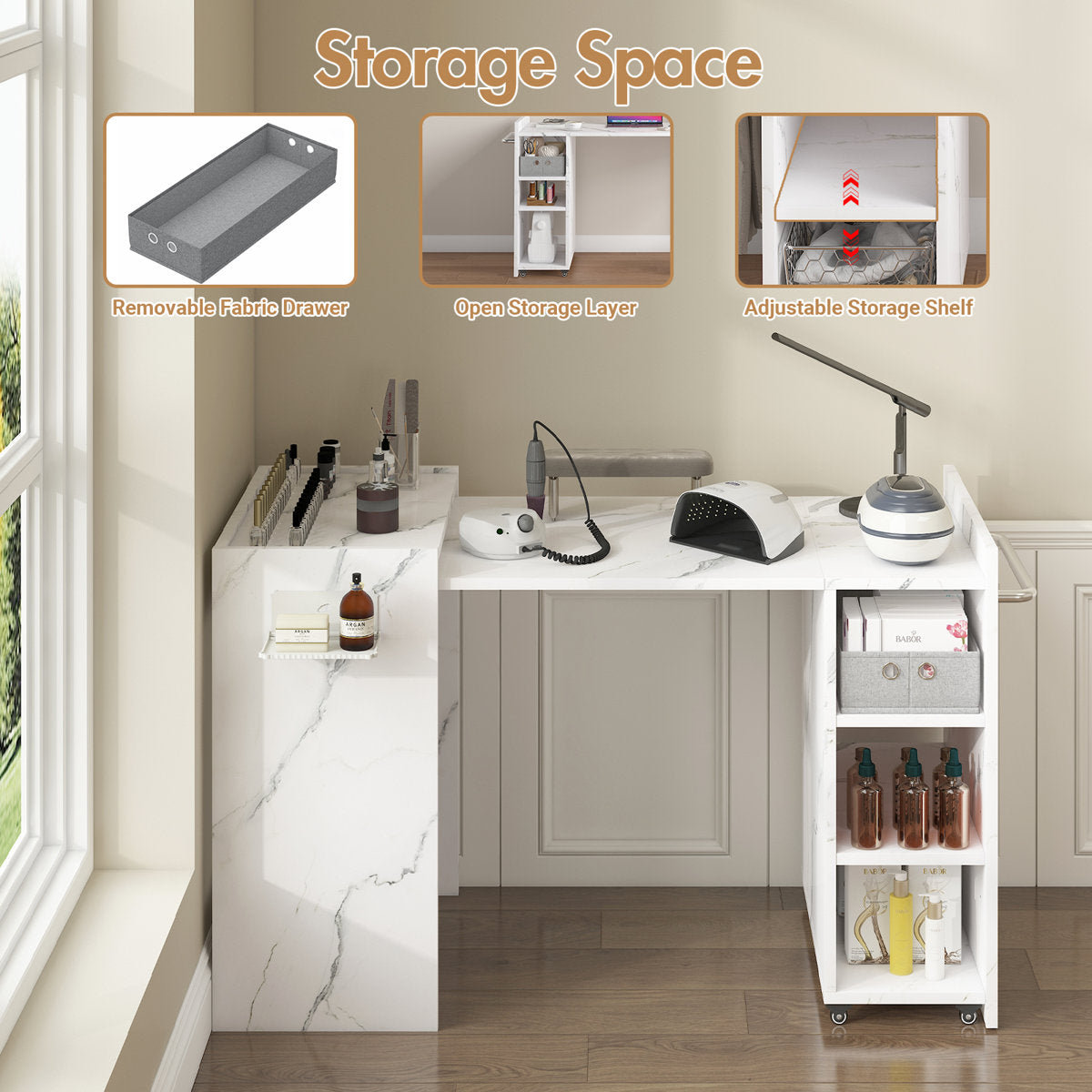 Manicure Folding Table Nail Table Station