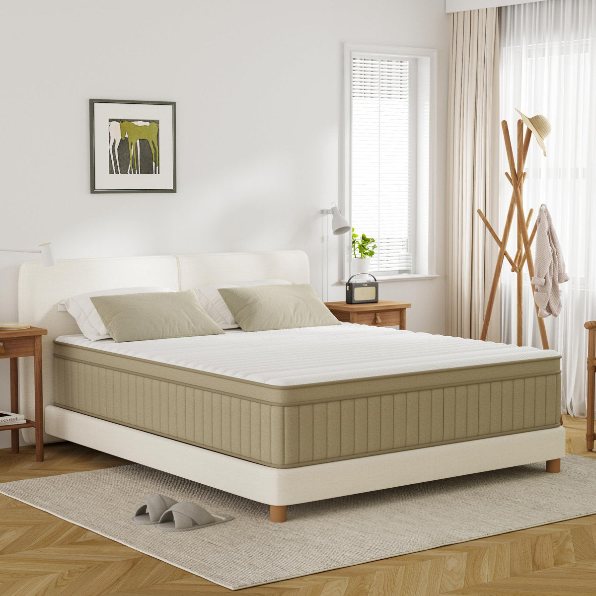 Mattress  10&14Inch Firm Mattress In A Box,Hybrid Memory Foam Mattress With Individual Pocket Spring For Motion Isolation & Pressure Relief, Certipur-US