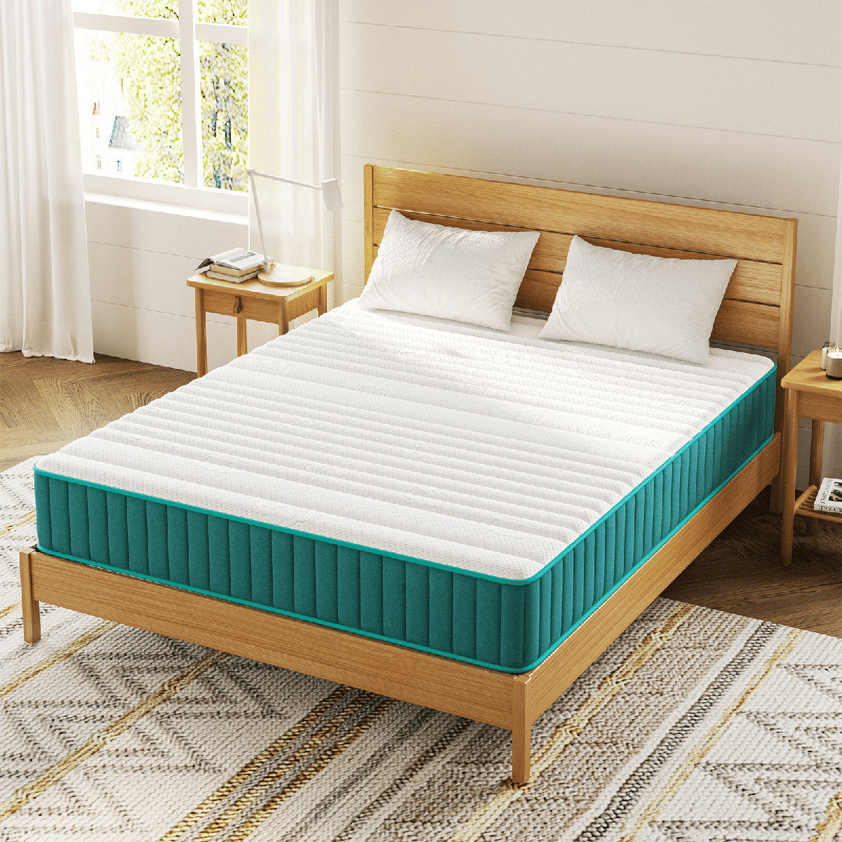 Mattress  10&14Inch Firm Mattress In A Box,Hybrid Memory Foam Mattress With Individual Pocket Spring For Motion Isolation & Pressure Relief, Certipur-US