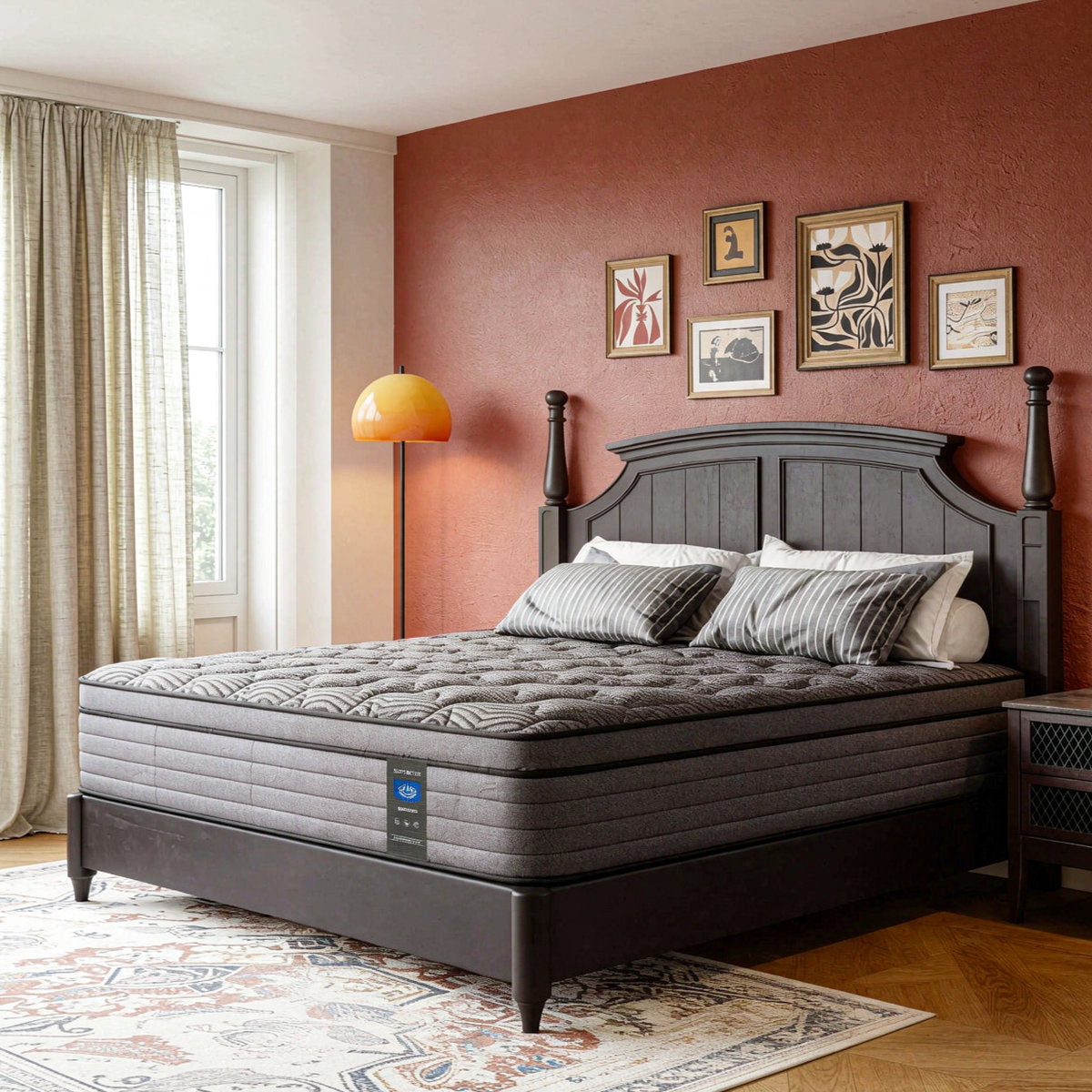 Mattress Hybrid Mattress Eurotop With Gel Open Cell Foam Motion Isolation Individually Wrapped Pocket Coils Pressure Relief Mattress