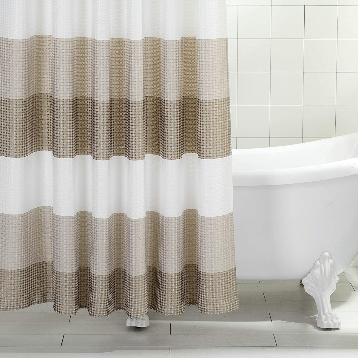 Mauldin Ombre Striped Single Shower Curtain