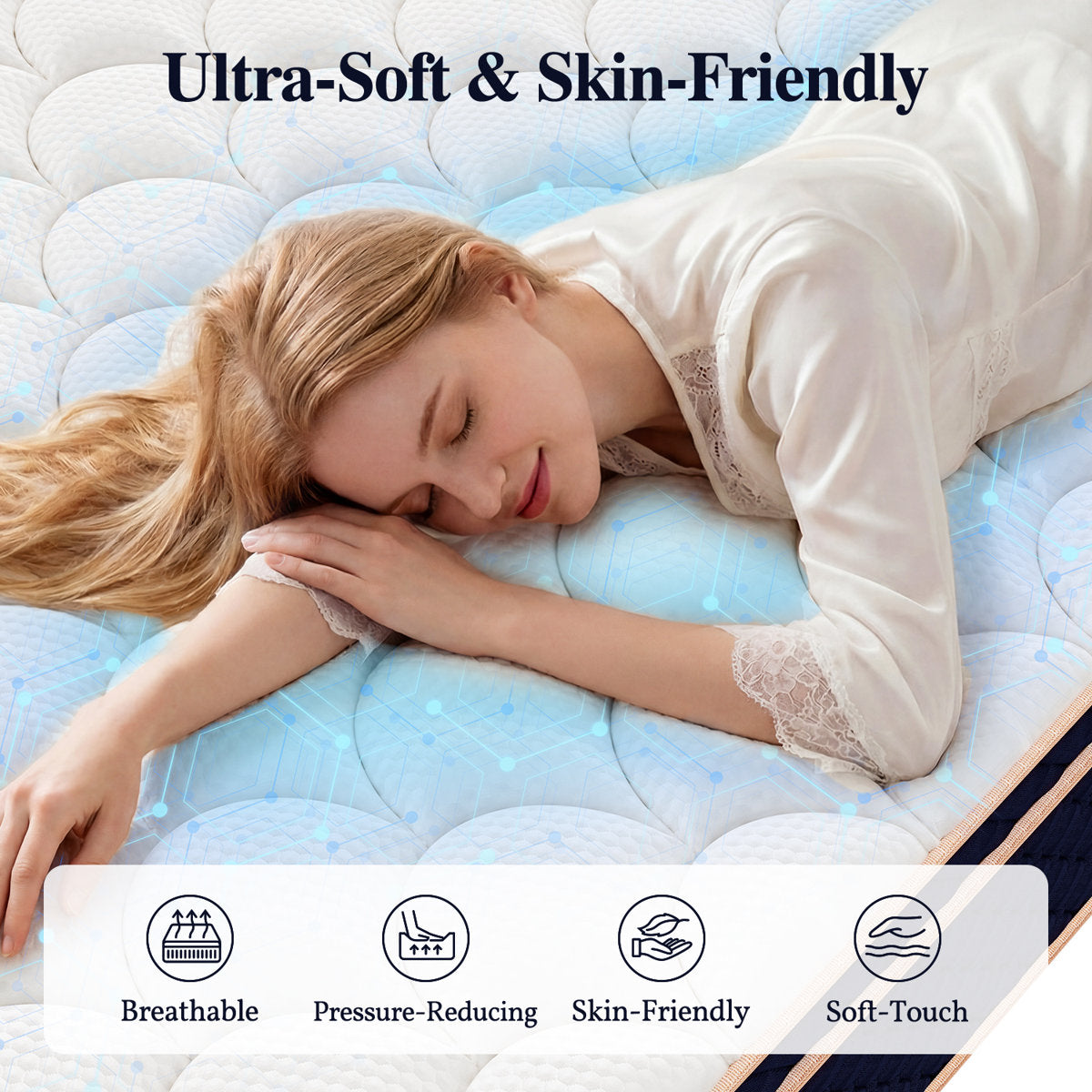 Medium Firm Gel Memory Foam Hybrid Pocket Spring Mattress in a Box, Pressure Relief, Motion Isolation