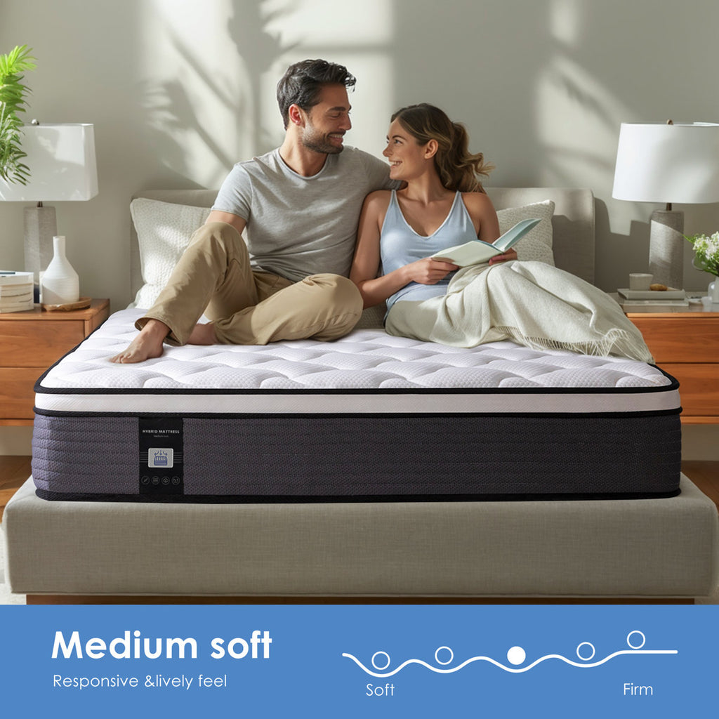 Meith 12" Plush Memory Foam Hybrid Mattress in a Box, OEKO-TEX® Certified
