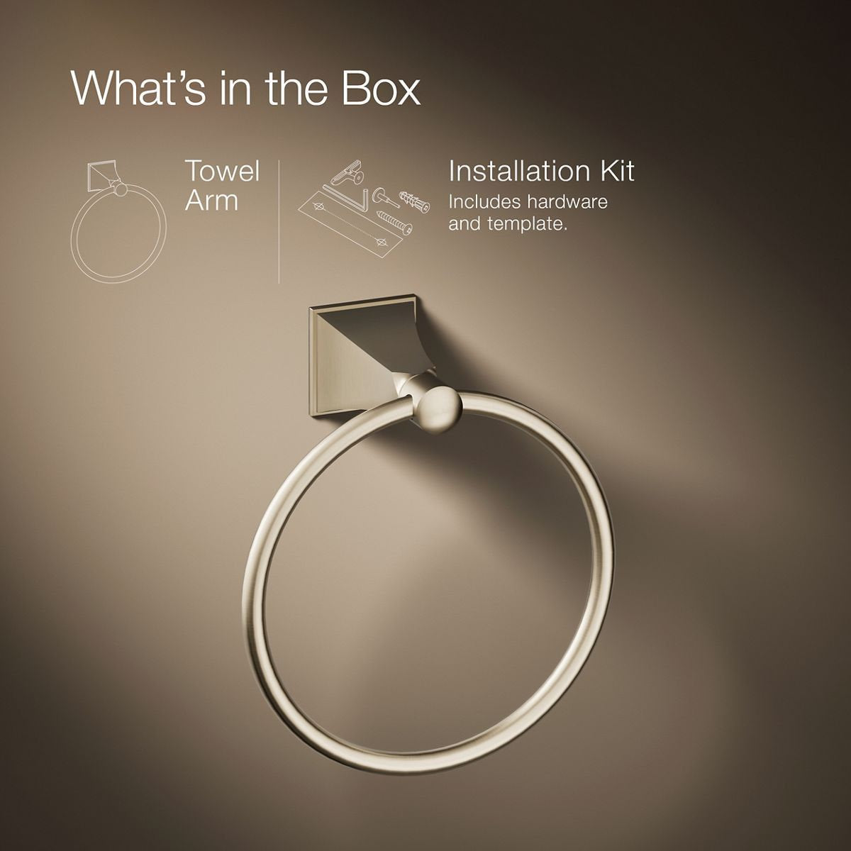 Memoirs Wall Mounted Towel Ring K-487-BV