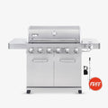 Monument Grills 77352, Full Stainless Steel 6+1 Burner Propane Gas Grill with Rotisserie Kit, 84,000 BTU  ¨C Perfect for Family BBQs & Holiday Gift