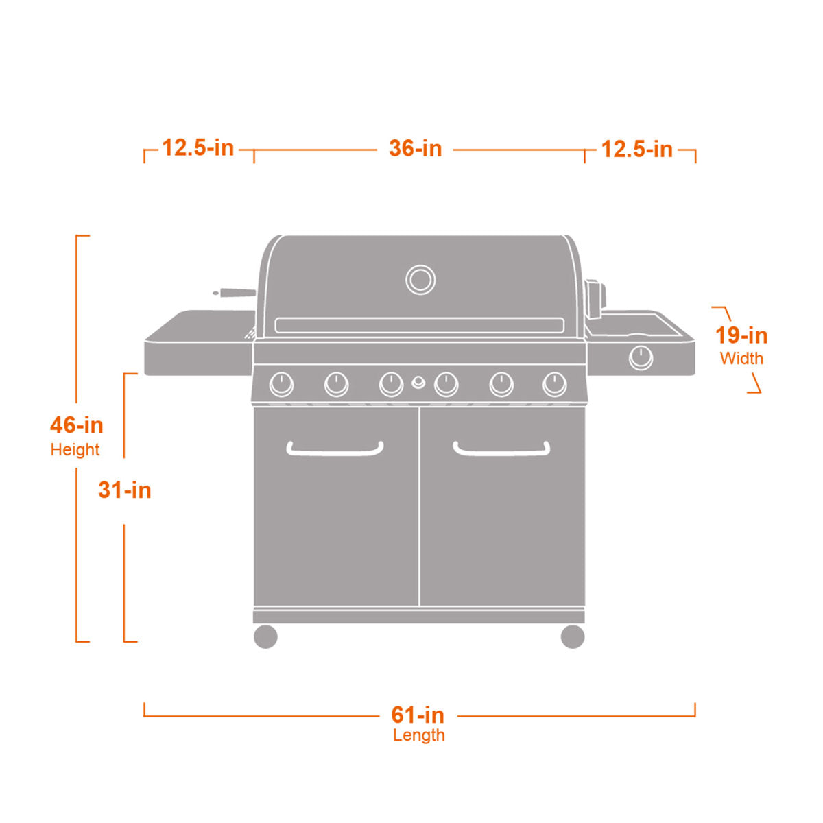 Monument Grills 77352, Full Stainless Steel 6+1 Burner Propane Gas Grill with Rotisserie Kit, 84,000 BTU  ¨C Perfect for Family BBQs & Holiday Gift