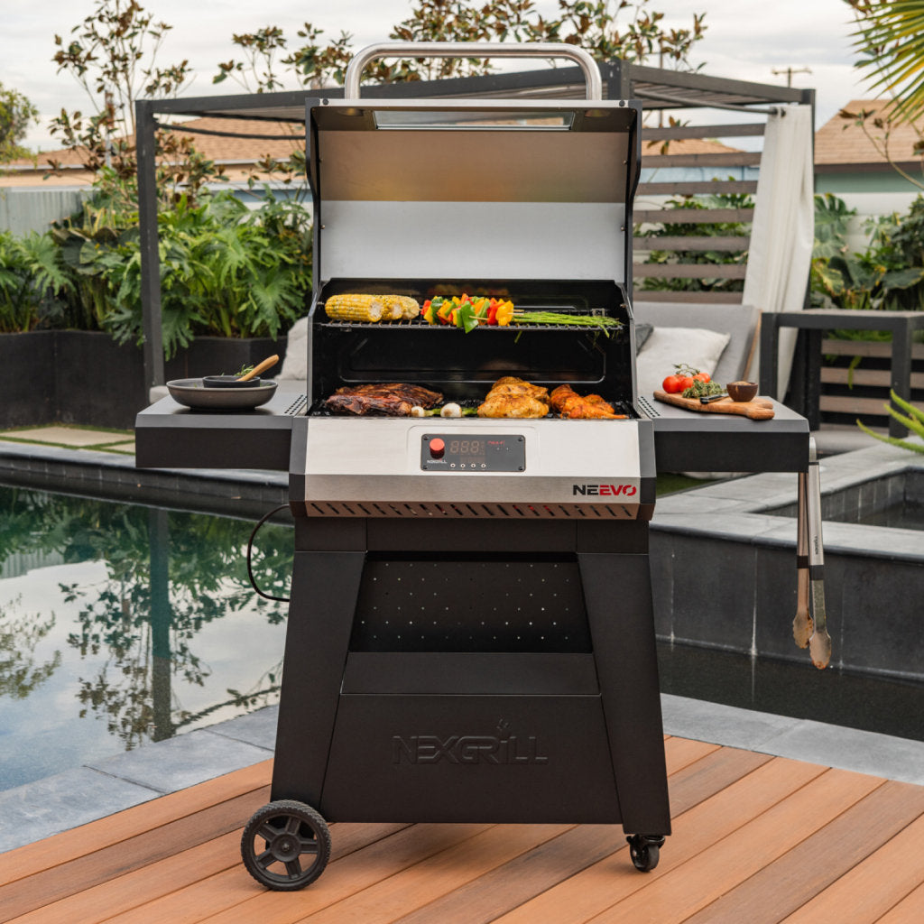 Neevo Smart Propane Grill 44,000 Btu, 2-burner Outdoor Bbq, Electronic Control, 714 Sq In Cooking Space, Cast Iron Grates, App Connected ¨C 720-1054
