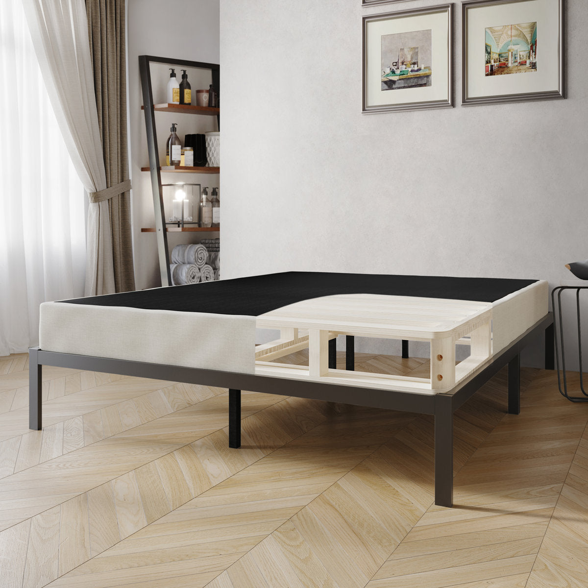 Nickalls 4.92'' Wood Box Spring