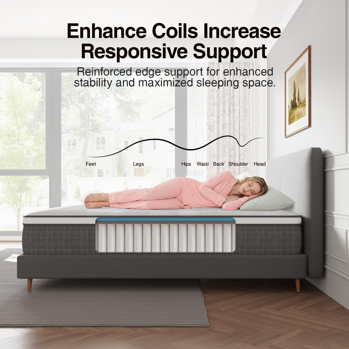 Novilla 10"/12"/14" Gel Memory Foam Hybrid Mattress