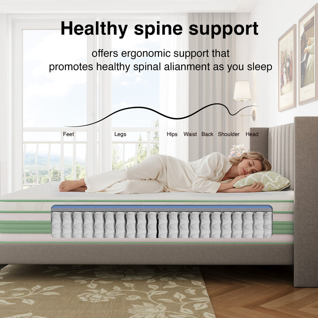 Novilla 14" Medium Firm Gel Memory Foam Hybrid Mattress with CertiPUR-US and ACA Certified