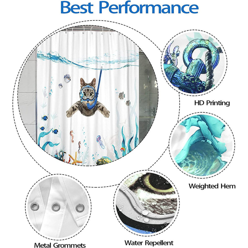 Ophia Shower Curtain with Hooks Included