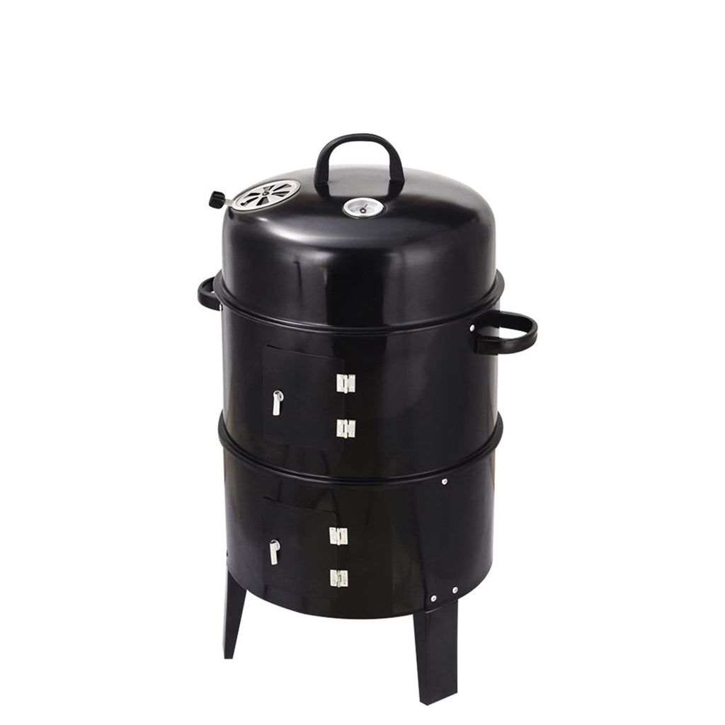Outdoor Double-Layer Grill - Charcoal Wood Fired Braising & Smoking Stove For Delicious Bbq Garden Oven Enjoy Flavorful Barbecue In Yard
