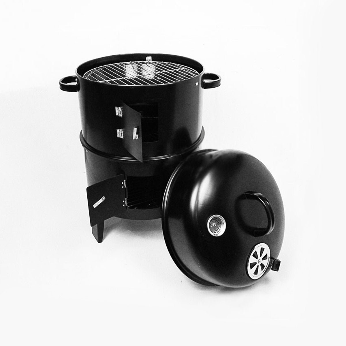 Outdoor Double-Layer Grill - Charcoal Wood Fired Braising & Smoking Stove For Delicious Bbq Garden Oven Enjoy Flavorful Barbecue In Yard